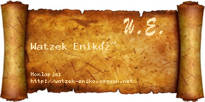 Watzek Enikő névjegykártya